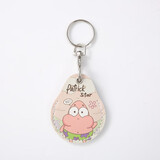 创意卡通动漫小长方形迷你水滴形圆形钥匙扣门禁卡套包一体电梯卡软PU套小区感应卡异形保护套 派大星水滴形+挂扣