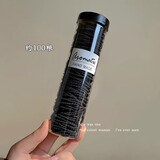 丹琴高弹力耐用无痕头绳高马尾发绳简约气质扎头皮筋女发圈高级皮套 黑色约100根