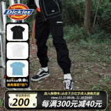 dickies 休闲裤 男女同款新复古回潮印花多口袋束口工装裤百搭8938 黑色 28