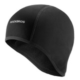 洛克兄弟（ROCKBROS） 骑行小帽保暖护耳头套户外运动防风寒抓绒自行车帽子冬季 卡夫 黑色 抓绒保暖