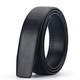 奥益杨 无头皮带男士荔枝纹无头腰带带身男式皮带条情人节无头皮带男 荔枝纹-黑 120CM