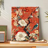 好久不见diy数字油画中国风花卉喜鹊手绘丙烯画填充涂色填色油彩装饰画