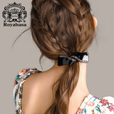Royal sasa皇家莎莎发饰头饰亚克力蝴蝶结顶夹弹簧夹半扎发人造水晶发夹发卡