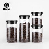 Hero 咖啡豆密封罐 玻璃瓶子储物罐 玻璃密封罐 咖啡器具 经典款500ml