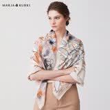 玛丽亚·古琦（MARJA KURKI）真丝丝巾礼盒送长辈妈妈丝巾女士大方巾高档奢侈品丝巾桑蚕丝围巾 桔色