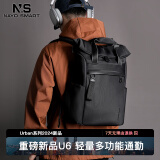 NAYO SMART2024新款双肩背包男女通勤户外16吋电脑背包大容量卷口包UrbanU6 黑色 20L可装16吋电脑