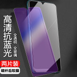 易京(YJING) oppo A9全屏钢化膜蓝光手机保护贴膜 适用于oppoa9/A9X 紫蓝光全屏透明+碳纤维后膜