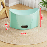 木格格家用折叠凳子简易成人儿童塑料小板凳便携叠放户外钓鱼登火车马扎 折叠纸片凳绿色（1个装）