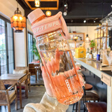 NEXT ROAD英国联名tritan水杯女生高颜值夏季大容量运动杯男生上学专用水壶 粉色【 tritan材质】 860ml