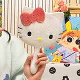 勋狸粑镜子diy材料包hellokitty满钻手工贴钻改造手持化妆镜粘钻石镶钻 白色手持镜+材料包