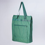 防水手提袋帆布袋定制logo 大容量袋子折叠便携买菜包牛津布购物袋 墨绿色 32*10*39cm 纵向大号