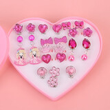 伊莉洛儿童耳环耳夹无耳洞卡通公主可爱学生女孩女童礼物耳夹首饰饰品