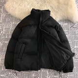 先気双面穿棉服男冬装羊羔绒外套男秋冬季加厚加绒棉衣男士面包服棉袄 麂皮绒黑色8805 L