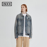 英克斯（inxx）ALLPICK 邓佳鑫同款新复古做旧潮流短情侣牛仔外套美式夹克城市户 牛仔色 XL