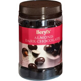 倍乐思（Beryl's）马来西亚进口零食beryls倍乐思扁桃仁夹心巧克力豆罐装多口味370g 扁桃仁夹心黑巧克力罐装380g