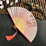 永相惜古风扇子折扇女式汉服 中国风 百搭风格特色小礼品送老外长辈朋友 粉色素扇