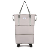 途客万向轮旅行包轻便携行李袋收纳包待产包干湿分离大容量健身瑜伽包 灰色 三层