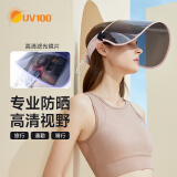 UV100防晒帽女防晒面罩防紫外线镜片帽子防风太阳帽遮阳帽22429石英粉
