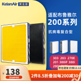 可蓝适配布鲁雅尔blueair空气净化器滤芯过滤网 复合型/新国标/NGB 303+/303/270E/203除菌复合版