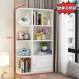 萌海豚 飘窗柜储物柜书桌书柜一体组合卧室小书架置物架窗台柜飘窗书架 四层白门左款