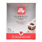 ILLY意利（illy）挂耳咖啡（中度烘焙）滤挂式焙炒咖啡粉45g/5片