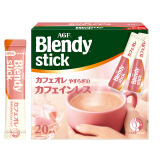 AGF日本原装进口 Blendy牛奶速溶咖啡 低咖啡因三合一7.7g*20支/盒