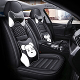 卓诗图适用于大众新老款捷达朗逸宝来汽车座垫全包座套四季坐垫 神秘黑卡通版