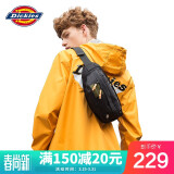 DICKIES 潮牌胸包男斜挎包运动休闲骑行挎包单肩包户外帆布腰包女194U90LBB16BK03黑色