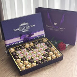 费列罗（FERRERO）巧克力礼盒装三口味情人节生日圣诞礼物送女朋友老婆创意表白实用 E【薰衣草】48颗紫色礼盒