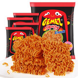 GEMEZ印尼进口小鸡干脆面火辣鸡肉味14g*4包 方便面干吃面休闲零食品