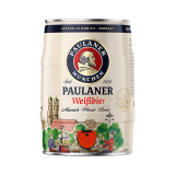 保拉纳（PAULANER）德国原装进口啤酒 柏龙精酿啤酒 小麦白啤酒精酿啤酒桶瓶罐装整箱 柏龙小麦白啤 5L 1桶