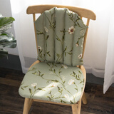 素莎四季通用坐垫椅垫屁垫垫子美式家用餐桌座垫凳子垫靠背一体屁股垫 绿色（椅垫+靠背） 美式柔软舒适