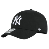 47美版棒球帽子棒球帽鸭舌帽遮阳防晒软顶NY/LA刺绣 47brand出品 黑色(大标NY刺绣)