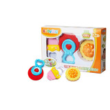 澳贝（AUBY）新生儿玩具婴儿牙胶婴儿摇铃儿童玩具儿童礼盒0-1岁玩具 3只装放心煮牙胶摇铃