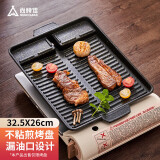 尚烤佳（Suncojia） 卡式炉烤盘 煎盘 户外不粘烧烤盘 便携炉无烟烤肉盘 韩式烤盘