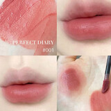 完美日记（PERFECT DIARY） 哑光唇釉雾面丝绒口红名片学生款唇膏女显白 哑光#001裸粉色