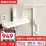 浪鲸（SSWW）淋浴花洒套装 增压精铜龙头淋雨喷头易洁喷枪喷头 恒温花洒 TS8 奶白冷热【升级背喷】带喷枪