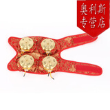 冀御 绸缎护膝 艾灸盒 随身灸 风湿关节灸罐器具仪器 艾草 艾条 艾绒温灸器 膝部足三里四联温灸器 加厚铜款