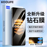 KOOLIFE适用vivo iQOO7钢化膜iqoo7手机保护膜防摔淡化指纹全屏覆盖高清玻璃抗摔顺滑手感游戏电竞款前膜