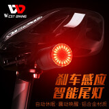 西骑者（West Biking）自行车尾灯刹车尾灯变光尾灯夜灯警示灯太阳能灯 刹车感应尾灯【座管款】