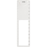 仲林（Nakabayashi）多功能放大镜书签软尺子小学生刻度直尺 13cm DLR-W 白色