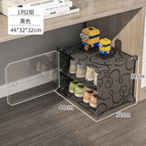 蔻丝（ColesHome）宿舍鞋架小型迷你大学生寝室床桌下多层可折叠收纳省空间神器 桌下款（放4双鞋）黑