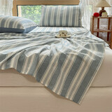 雅鹿100%新疆棉色织床单单件纯棉全棉夏季单人宿舍家用双人水洗棉被单 布莱格兰 单床单-200*230cm(适用1.5m床)