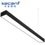 可圣照明（kecent）led长条灯办公室吊灯拼接造型条形长方形灯吊线灯具  可拼接【1200*70】36W白光-黑色