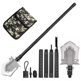 汉道 工兵铲多功能折叠户外兵工铲子铁锹爆破铲PLUS 黑色