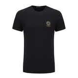 VERSACE JEANS COUTURE范思哲 VERSACE 男装圆领短袖T恤男士美杜莎修身半袖新款  黑色 L