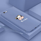 倍思力 适用苹果6plus手机壳iPhone6S PLus男女款防摔全包磨砂保护套超薄软外壳 薰衣草灰-开心奶牛 苹果6plus/6sPLus通用
