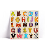 TOI配对拼图儿童形状配对认知板婴幼儿木制玩具1-2-3岁儿童生日礼物 字母板+语言认知