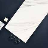 仿瓷砖大理石贴纸墙面翻新装饰背景墙防水防潮遮丑铝塑板墙贴自粘 薄款爵士白/铝箔强背胶 【30厘米X60厘米】X10片