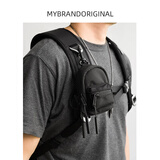 MYBRANDORIGINAL 迷你双肩背包Q版可爱零钱包挂件卡包AirPods无线耳机包Q4017 黑色